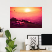 Poster Décor Rétrowave et Synthwave (Bureau à domicile)