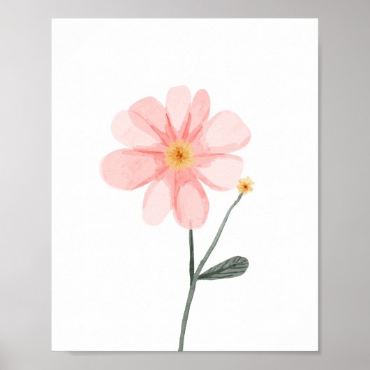 Poster Décor rose Fleur Douce (Devant)