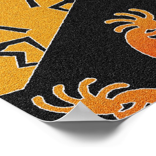 Poster Décor Sud-Ouest Danse Kokopelli (Coin)