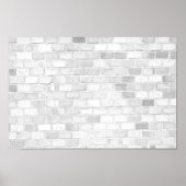 Poster Décor tendance aux murs de briques blanches (Devant)