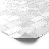 Poster Décor tendance aux murs de briques blanches (Coin)