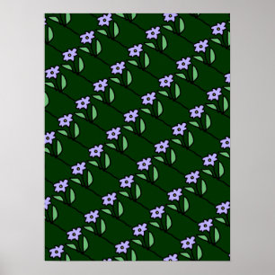 Poster décor walls flowers pattern