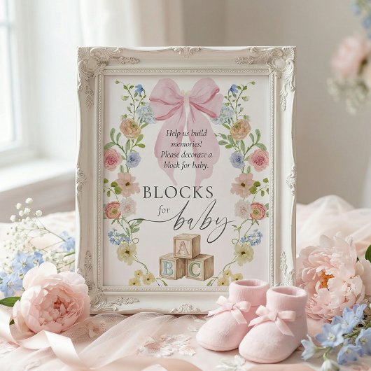 Poster Decorate a Block For Baby Sign