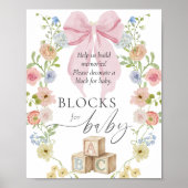 Poster Decorate a Block For Baby Sign (Devant)