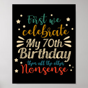 Poster décoratif vintage fantastique 70e anniversaire
