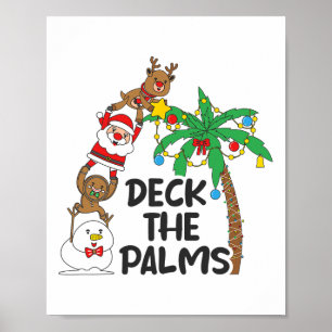 Poster Décorez le palmier Noël en juillet Xmas Hommes Fem