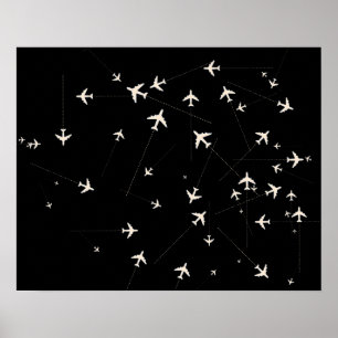 Poster décors de voyage lignes aériennes