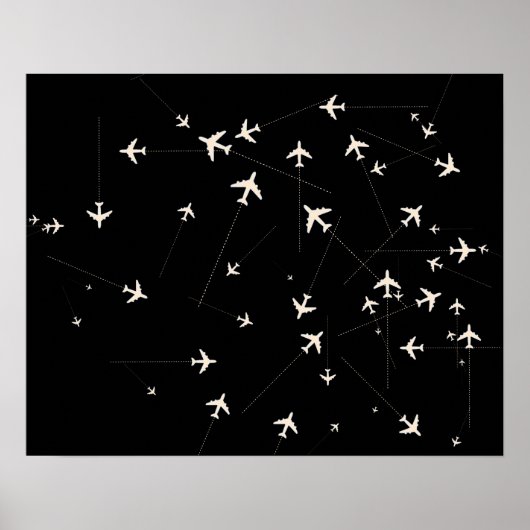 Poster décors de voyage lignes aériennes (Devant)