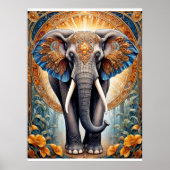 Poster Decoupage - éléphant sacré indien comme icône  (Devant)