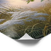 Poster Découpage en couple de grue de Sandhill (Coin)