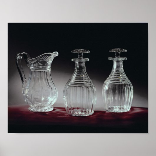 Poster Découpe et carafe en verre, c.1840 (Devant)
