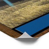 Poster Découper l'affiche autour du bouton (Coin)