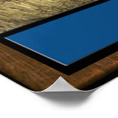 Poster Découper l'affiche autour du bouton (Coin)