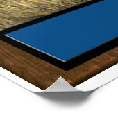 Poster Découper l'affiche autour du bouton (Coin)