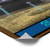 Poster Découper l'affiche autour du bouton (Coin)