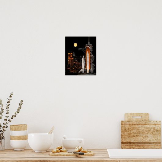 Poster Découverte de navette spatiale et lune (Cuisine)