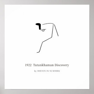 Poster Découverte de Toutânkhamon minimaliste 1922