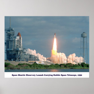 Poster Découverte portant le télescope 1990 de Hubble