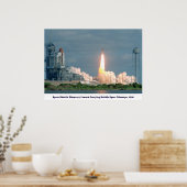 Poster Découverte portant le télescope Hubble 1990 (Cuisine)