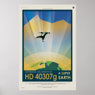 Poster Découvrez la gravité d'un Super Earth HD 40307g