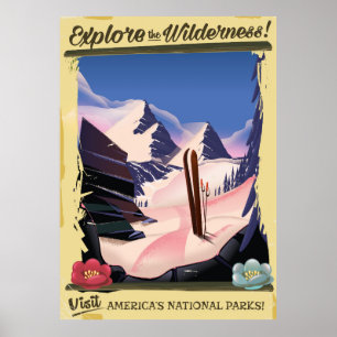 Poster Découvrez l'affiche ski Wilderness!