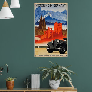 Poster Découvrez le charme de l'Allemagne : Vintage voyag