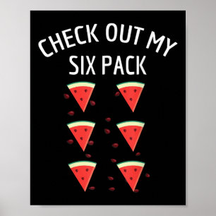 Poster Découvrez Ma Chemise Melon Fun Melon Six Pack Wate