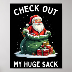 Poster Découvrez Mon énorme sac Père Noël Xmas 2024 Funny