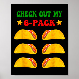 Poster Découvrez Mon Pack Six 6 Avec Tacos Pour Cinco De