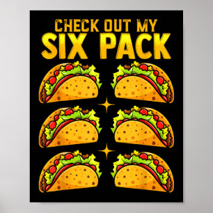 Poster Découvrez Mon Pack Six Taco Drôle Cinco De Mayo Fi