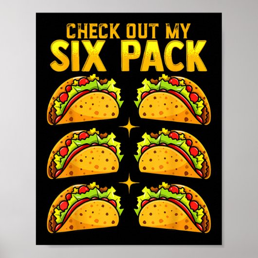 Poster Découvrez Mon Pack Six Taco Drôle Cinco De Mayo Fi (Devant)