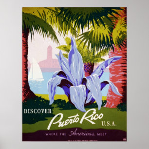 Poster Découvrez Porto Rico U.S.A.