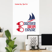 Poster Découvrez rêve explorez modifiable (Bureau à domicile)
