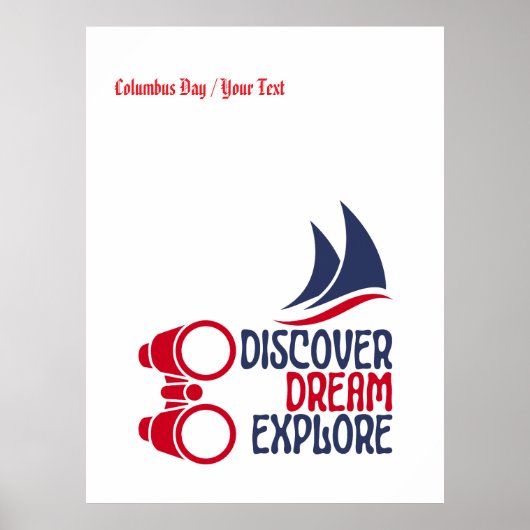 Poster Découvrez rêve explorez modifiable (Devant)