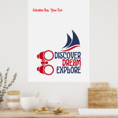 Poster Découvrez rêve explorez modifiable (Cuisine)