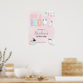 Poster Découvrez un Boo Pastel Halloween Bienvenue (Cuisine)