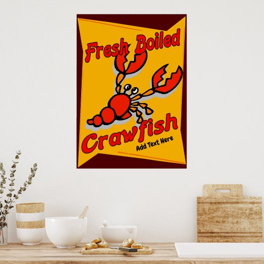Poster d'écrevisses fraîches (Cuisine)