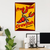 Poster d'écrevisses fraîches (Bureau à domicile)