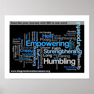 Poster "Décrire votre IBD" Word Cloud