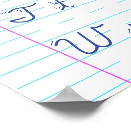 Poster d'écriture cursive (Coin)