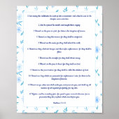 Poster d'écriture de la frontière florale Matthieu (Devant)