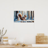 Poster d'écureuil d'hiver (Cuisine)