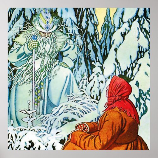 Poster “Ded Moroz” or “Father Frost” by Ivan Bilibin (Devant)