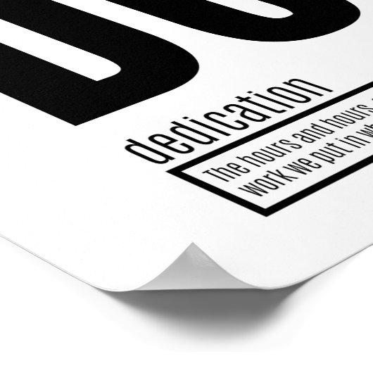 Poster Dédication - Éléments fondamentaux du succès (Coin)