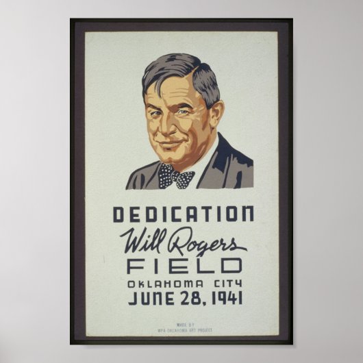 Poster Dedication, Will Rogers Field, Oklahoma City, juin (Devant)