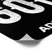 POSTER DÉDIÉ À DIEU COOL PERSONNALISABLE TEXTE BLANC (Coin)