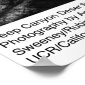 Poster Deep Canyon Desert Research Station par Ansel Adam (Coin)