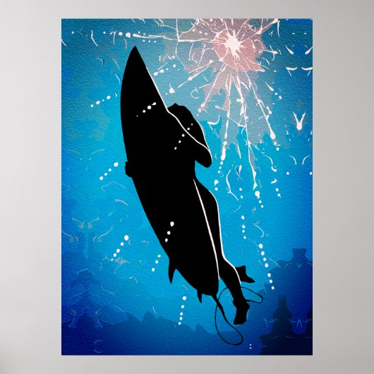 Poster Deep Dive - Surfer's Underwater Journey (Devant)