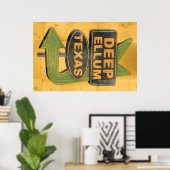 Poster Deep Ellum Texas (Bureau à domicile)