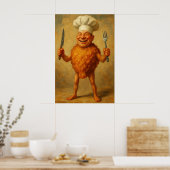 Poster “Deep Fried Dreams” –  A Humorous Portrait (Cuisine)